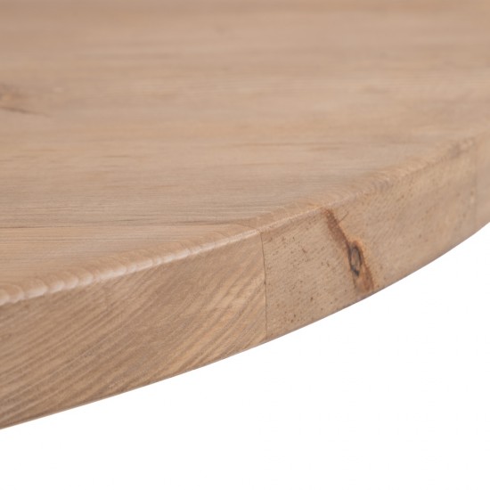 MESA COMEDOR NATURAL MADERA DE OLMO 120 X 120 X 76 CM