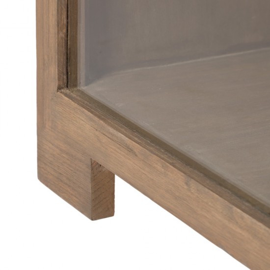 VITRINA NATURAL MADERA MINDI SALÓN 100 X 45 X 200 CM