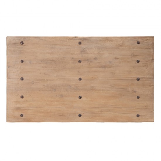 MESA CENTRO NATURAL MADERA DE OLMO 170 X 100 X 30 CM