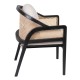 SILLÓN NATURAL-NEGRO RATÁN/MADERA SALÓN 58 X 60 X 77 CM