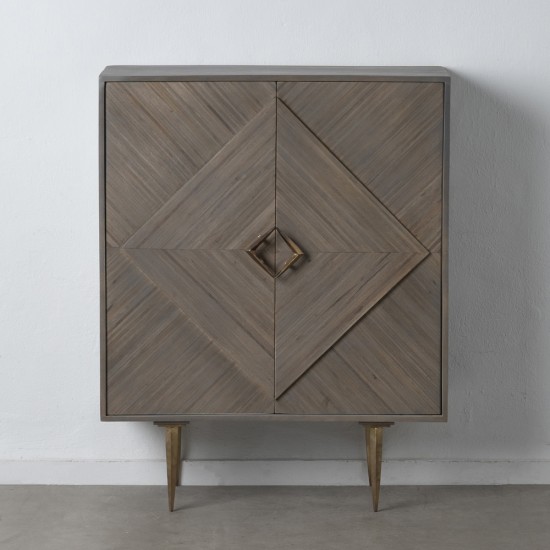 ARMARIO GRIS MADERA / METAL SALÓN 91,50 X 39,50 X 116 CM