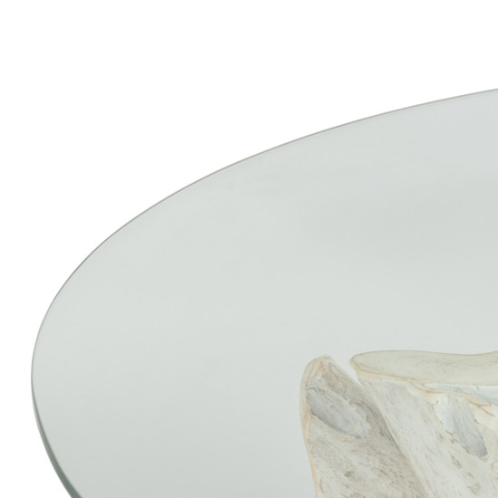 MESA COMEDOR BLANCO ROZADO 140 X 140 X 75 CM MESA COMEDOR BLANCO ROZADO 140 X 140 X 75 CM
