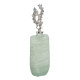 BOTELLA DECORATIVA VERDE-PLATA CRISTAL 16 X 9 X 54 CM