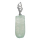 BOTELLA DECORATIVA VERDE-PLATA CRISTAL 19 X 13 X 62 CM