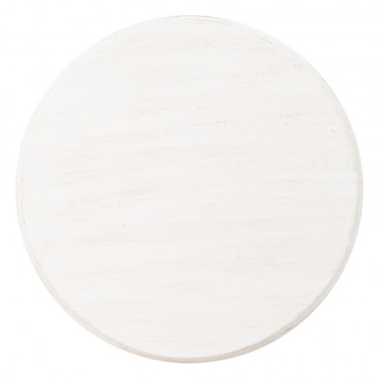 MESA BLANCO ROZADO DM-MADERA SALÓN 60 X 60 X 73 CM