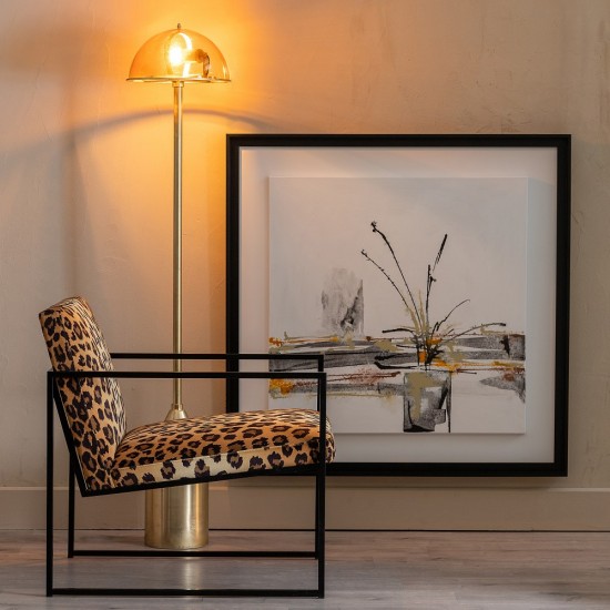 SILLÓN ANIMAL PRINT TEJIDO-METAL SALÓN 65 X 85 X 73 CM