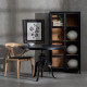 VITRINA NEGRO-NATURAL MADERA-HIERRO 80 X 40 X 160 CM VITRINA NEGRO-NATURAL MADERA-HIERRO 80 X 40 X 160 CM