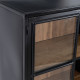 VITRINA NEGRO-NATURAL MADERA-HIERRO 80 X 40 X 160 CM VITRINA NEGRO-NATURAL MADERA-HIERRO 80 X 40 X 160 CM