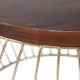 MESA AUXILIAR NATURAL-ORO MADERA-HIERRO 61 X 61 X 33 CM MESA AUXILIAR NATURAL-ORO MADERA-HIERRO 61 X 61 X 33 CM