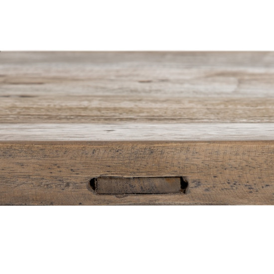 MESA COMEDOR NATURAL-NEGRO 220 X 90 X 76 CM MESA COMEDOR NATURAL-NEGRO 220 X 90 X 76 CM