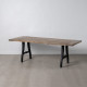 MESA COMEDOR NATURAL-NEGRO 220 X 90 X 76 CM