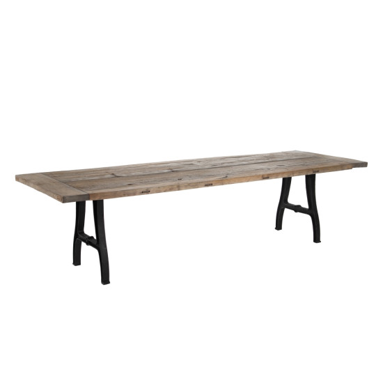 MESA COMEDOR NATURAL-NEGRO 300 X 100 X 76 CM