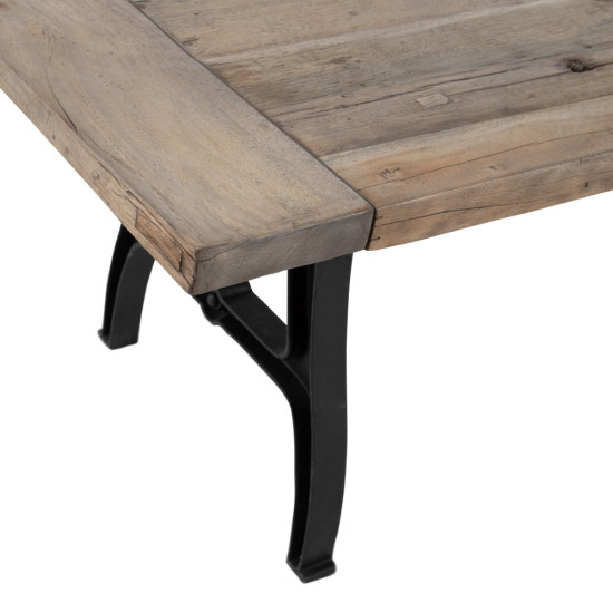 MESA COMEDOR NATURAL-NEGRO 300 X 100 X 76 CM