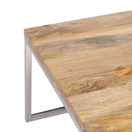 S/3 MESA CENTRO NATURAL-PLATA 70 X 70 X 41 CM