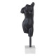 FIGURA BUSTO NEGRO ALUMINIO/MÁRMOL 13 X 10 X 50 CM