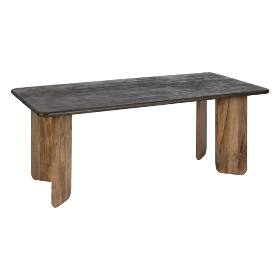 MESA COMEDOR NATURAL-MARRÓN 200 X 100 X 76 CM