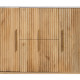 APARADOR NATURAL-BLANCO MÁRMOL/MADERA 150 X 50 X 75 CM