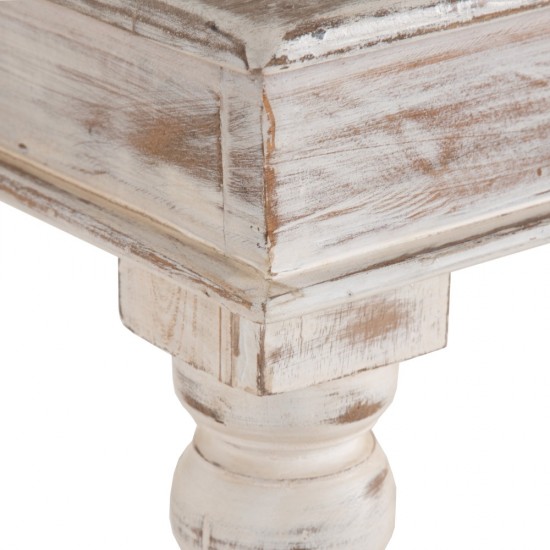 MESA COMEDOR BLANCO ROZADO 200 X 100 X 76 CM MESA COMEDOR BLANCO ROZADO 200 X 100 X 76 CM
