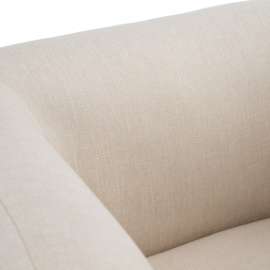 SILLÓN CREMA TEJIDO-MADERA SALÓN 81 X 73 X 70 CM