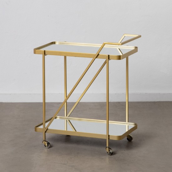 CAMARERA ORO CRISTAL/METAL SALÓN 65 X 38 X 75 CM