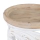 MESITA NATURAL-BLANCO MADERA SALÓN 42 X 42 X 56 CM