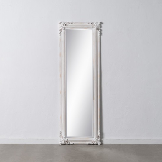 ESPEJO VESTIDOR BLANCO ROZADO 56 X 4 X 172 CM