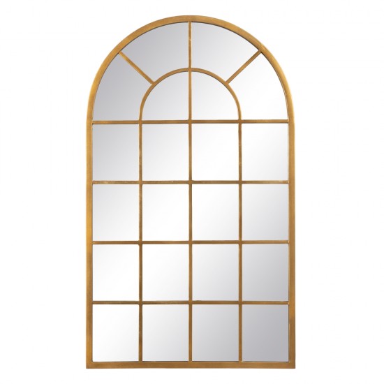 ESPEJO VENTANA ORO METAL DECORACIÓN 65 X 2,50 X 110 CM