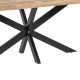 MESA COMEDOR NATURAL-NEGRO MADERA-HIERRO 160 X 90 X 79 CM MESA COMEDOR NATURAL-NEGRO MADERA-HIERRO 160 X 90 X 79 CM