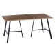 MESA COMEDOR NEGRO-MARRÓN METAL / MDF 160 X 90 X 76 CM