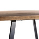 MESA COMEDOR NEGRO-MARRÓN METAL / MDF 160 X 90 X 76 CM