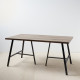 MESA COMEDOR NEGRO-MARRÓN METAL / MDF 160 X 90 X 76 CM