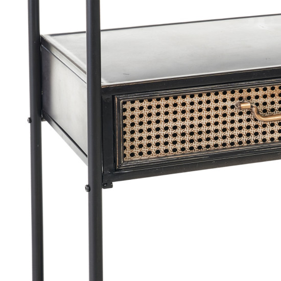 ESTANTERÍA NEGRO-MARRÓN METAL 55 X 36 X 186 CM ESTANTERÍA NEGRO-MARRÓN METAL 55 X 36 X 186 CM