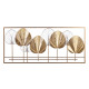 MURAL PARED HOJAS ORO METAL DECORACIÓN 103 X 3,50 X 46 CM MURAL PARED HOJAS ORO METAL DECORACIÓN 103 X 3,50 X 46 CM