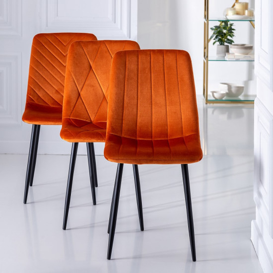 SILLA NARANJA METAL SALÓN 45 X 51 X 88,50 CM