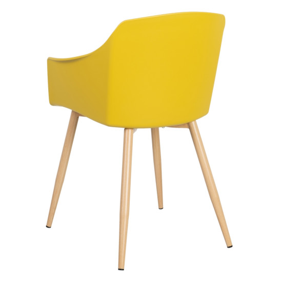 SILLA AMARILLO PP/METAL 55 X 56 X 83 CM