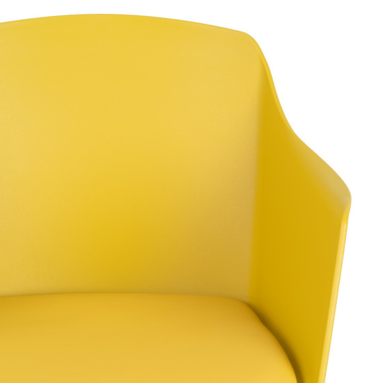 SILLA AMARILLO PP/METAL 55 X 56 X 83 CM