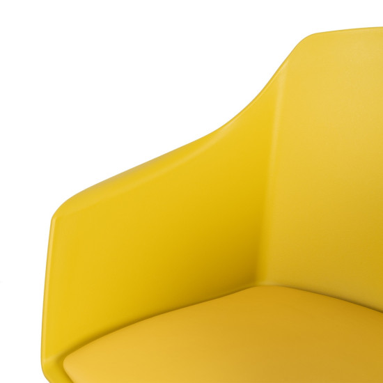 SILLA AMARILLO PP/METAL 55 X 56 X 83 CM