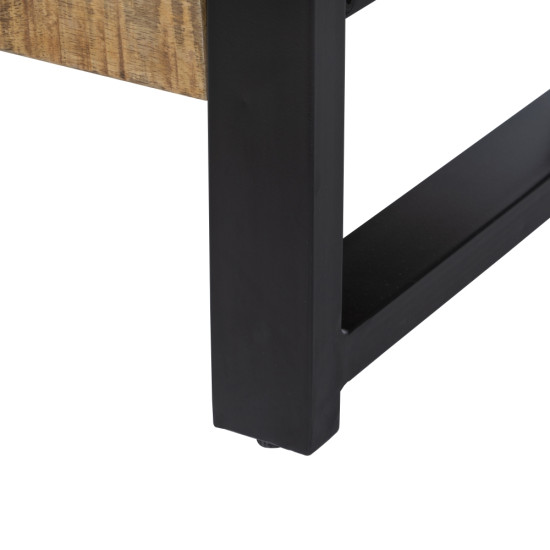 ESTANTERÍA NATURAL-NEGRO MADERA-HIERRO 90 X 45 X 120 CM