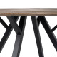 MESA COMEDOR MARRÓN-NEGRO DM-METAL SALÓN 120 X 120 X 75 CM