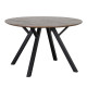 MESA COMEDOR MARRÓN-NEGRO DM-METAL SALÓN 120 X 120 X 75 CM