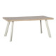 MESA COMEDOR NATURAL-CREMA DM-METAL 180 X 90 X 75 CM