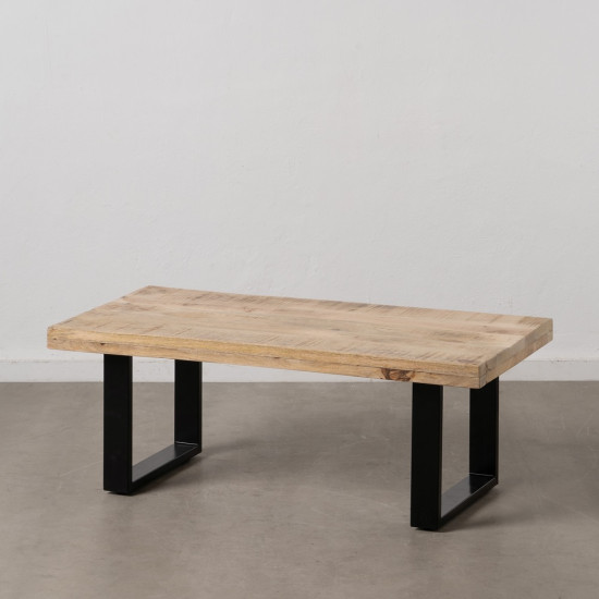 MESA CENTRO NATURAL-NEGRO MADERA / METAL 120 X 60 X 45 CM