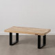 MESA CENTRO NATURAL-NEGRO MADERA / METAL 120 X 60 X 45 CM