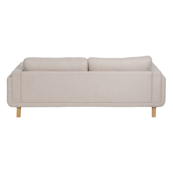 SOFÁ 3 PLAZAS BEIGE TEJIDO-MADERA SALÓN 216 X 90 X 82 CM