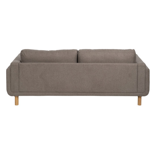 SOFÁ 3 PLAZAS TAUPE TEJIDO-MADERA SALÓN 216 X 90 X 82 CM