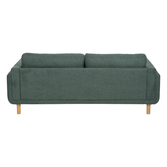 SOFÁ 3 PLAZAS VERDE OSCURO TEJIDO-MADERA 216 X 90 X 82 CM