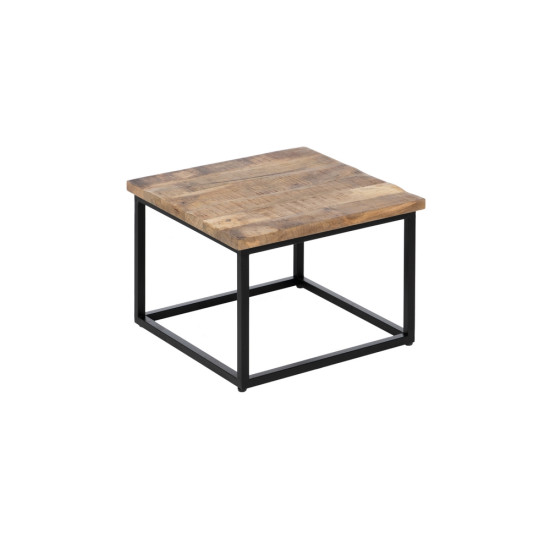 S/3 MESA CENTRO NATURAL MADERA-METAL 120 X 55 X 41 CM