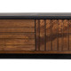 CONSOLA MARRÓN-NEGRO MADERA-HIERRO 110 X 40 X 76 CM