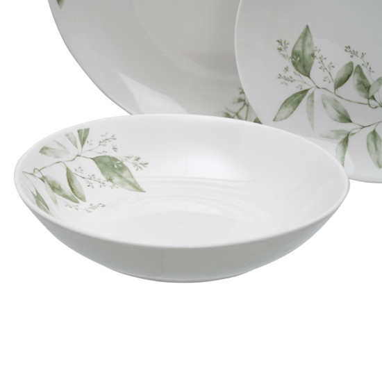 VAJILLA 18 PIEZAS HOJAS PORCELANA COCINA 1 CM