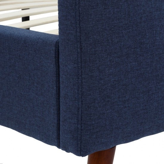 CAMA 150X200 AZUL MADERA / TEJIDO 222 X 164 X 99 CM CAMA 150X200 AZUL MADERA / TEJIDO 222 X 164 X 99 CM